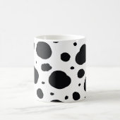 Schwarz-weißes modernes dalmatinisches Fleckenmust Kaffeetasse (Mittel)