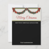 Schwarz-weißes modernes Foto Weihnachten (Rückseite)