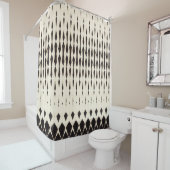 Schwarz-weißes modernes geometrisches Muster Duschvorhang (Beispiel)