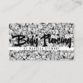 Schwarz-weißes modernes gezeichnetes visitenkarte (Vorderseite)