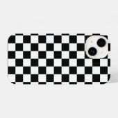 Schwarz-weißes, modernes Prüfbrettmuster iPhone Hülle (Rückseite (Horizontal))