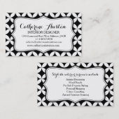 Schwarz-weißes Mono für die Innengestaltung Visitenkarte (Vorne/Hinten)