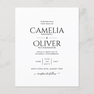 SCHWARZ-WEISSES MONOCHROME-Hochzeitspapier Flyer