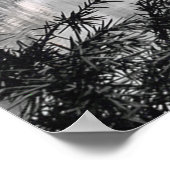 Schwarz-weißes monochromes Rotes Haus Poster (Ecke)