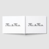 Schwarz-weißes Monogramm des w/Initials-Paares anp Gästebuch (Voll)