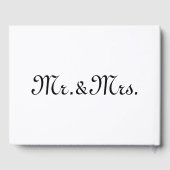 Schwarz-weißes Monogramm des w/Initials-Paares anp Gästebuch (Rückseite)