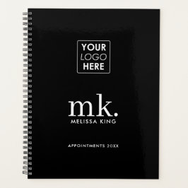 Schwarz-weißes Monogramm für Business-Logos Planer