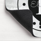Schwarz-weißes Monogramm für den Anfangsbuchstaben Mousepad (Ecke)