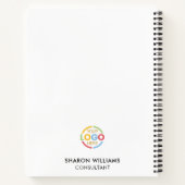 Schwarz-weißes Monogramm für moderne Business-Logo Notizblock (Rückseite)