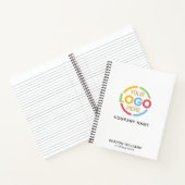 Schwarz-weißes Monogramm für moderne Business-Logo Notizblock (Innenseite)