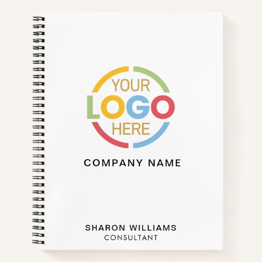 Schwarz-weißes Monogramm für moderne Business-Logo Notizblock (Vorderseite)