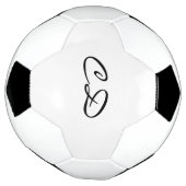 Schwarz-weißes Monogramm-Initialskript Fußball (Gedreht)