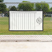 Schwarz-weißes Monogramm-Name Aufgabenliste Trocke Banner (Insitu)