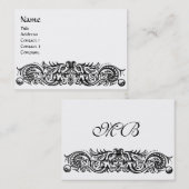 SCHWARZ-WEISSES MONOGRAMM VISITENKARTE (Vorne/Hinten)