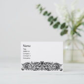 SCHWARZ-WEISSES MONOGRAMM VISITENKARTE (Stehend Vorderseite)