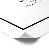 Schwarz-weißes Monogramm-Zeichen Poster (Ecke)