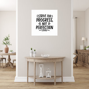 Schwarz-weißes Motivationszitat Poster