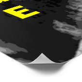 Schwarz-weißes Motivierend Course Lion Poster (Ecke)