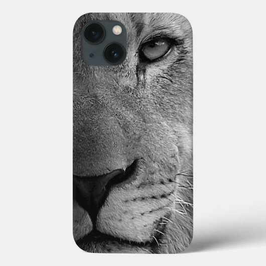Schwarz-weißes Motivierend Leadership Lion Portrai Case-Mate iPhone Hülle (Rückseite)