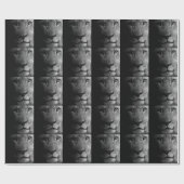 Schwarz-weißes Motivierend Leadership Lion Portrai Geschenkpapier (Flach)