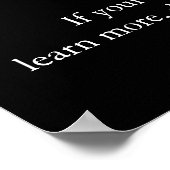 Schwarz-weißes Motivierend Leadership Lion Portrai Poster (Ecke)