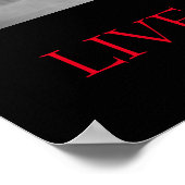 Schwarz-weißes Motivierend Pferd ohne Grenzen Poster (Ecke)