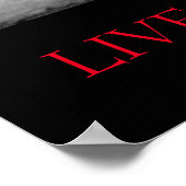 Schwarz-weißes Motivierend Pferd ohne Grenzen Poster (Ecke)