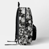 Schwarz-weißes Muster Alkoholtinte Personalisiert Bedruckter Rucksack (Links)