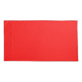 Schwarz-weißes Muster für große rote Herzen Kissenbezug (Rückseite-Links)