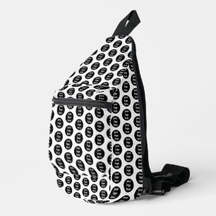 Schwarz-weißes Muster für Werbegeschenke für Unter Crossbody Bag