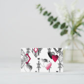 Schwarz-weißes Muster h der nahtlosen Visitenkarte (Stehend Vorderseite)