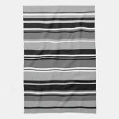 Schwarz-weißes Muster (V) mit gemischtem Streifen Geschirrtuch (Vertikal)