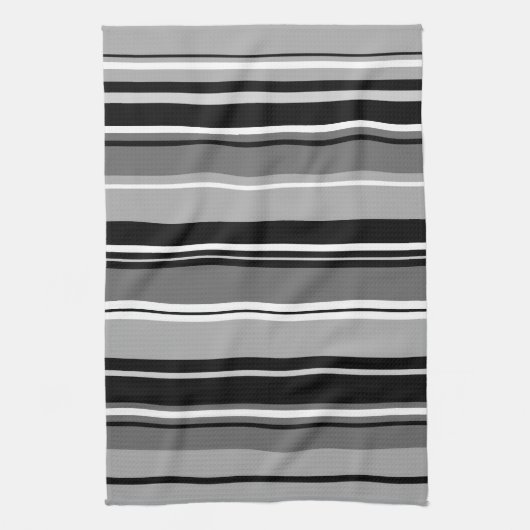 Schwarz-weißes Muster (V) mit gemischtem Streifen Geschirrtuch (Vertikal)