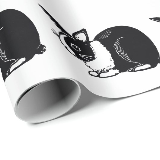 Schwarz-weißes Musterpapier Geschenkpapier (Rolleneckpunkt)