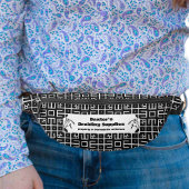 Schwarz-weißes Musterpferd Mane Schwanz Braiding Bauchtasche