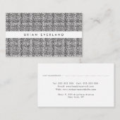 Schwarz-weißes Musterprofil - Ernennung Terminkarte (Vorne/Hinten)