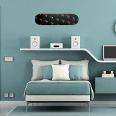 Schwarz-weißes Namensmuster moderne Schrift Skateboard