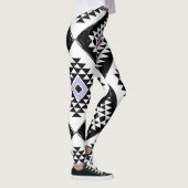 Schwarz-weißes Navajo Muster Leggings (Rechts)