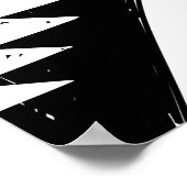 Schwarz-weißes Navajo Muster Poster (Ecke)