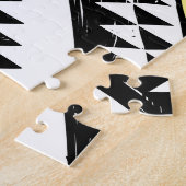 Schwarz-weißes Navajo Muster Puzzle (Seite)