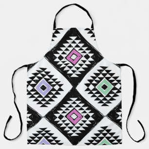 Schwarz-weißes Navajo Muster Schürze