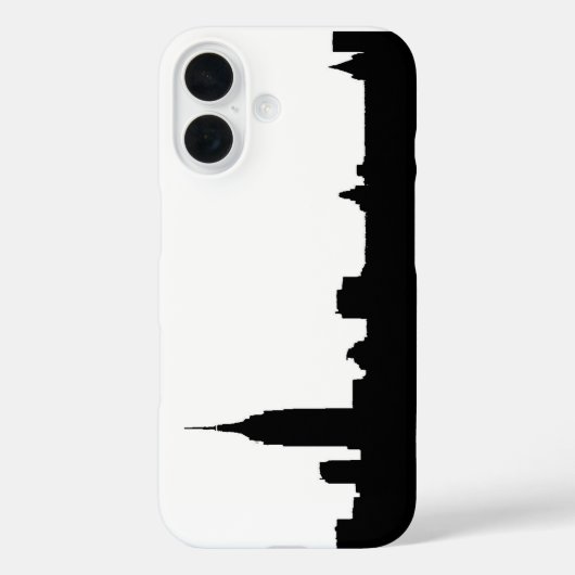 Schwarz-weißes New York Case-Mate iPhone Hülle (Rückseite)