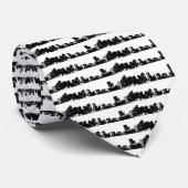 Schwarz-weißes New York City Panorama Krawatte (Gerollt)