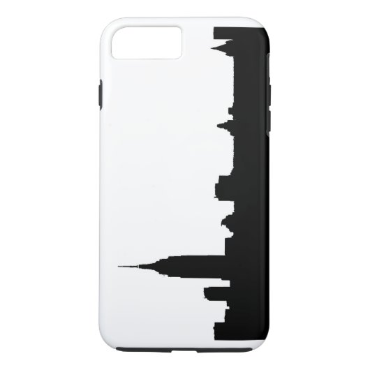 Schwarz-weißes New York Tough iPhone 7 Plus Fall Case-Mate iPhone Hülle (Rückseite)