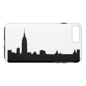 Schwarz-weißes New York Tough iPhone 7 Plus Fall Case-Mate iPhone Hülle (Rückseite (Horizontal))