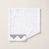 Schwarz-weißes norwegisches Bath-Set Badhandtuch Set (Waschlappen)