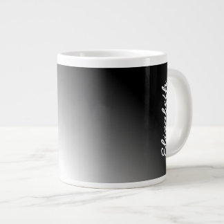 Schwarz-weißes Ombre Jumbo-Tasse