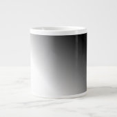 Schwarz-weißes Ombre Jumbo-Tasse (Vorderseite)