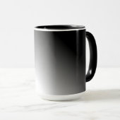 Schwarz-weißes Ombre Tasse (VorderseiteRechts)
