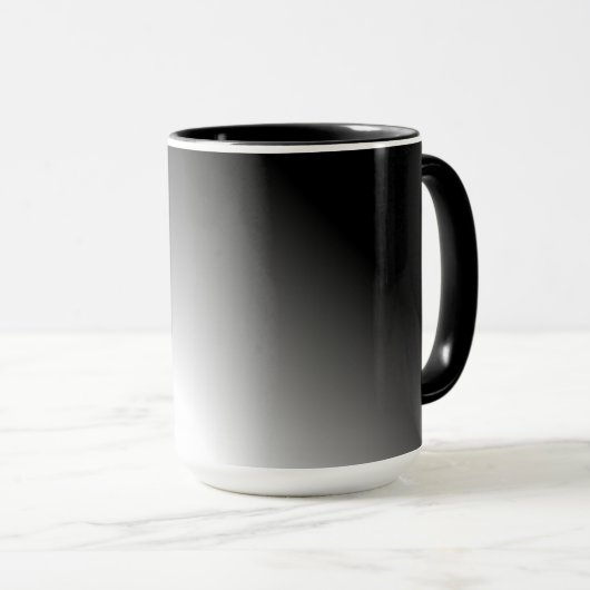 Schwarz-weißes Ombre Tasse (VorderseiteRechts)